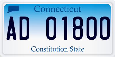CT license plate AD01800