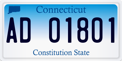 CT license plate AD01801