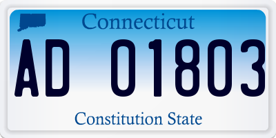 CT license plate AD01803