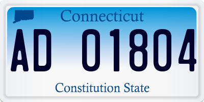 CT license plate AD01804