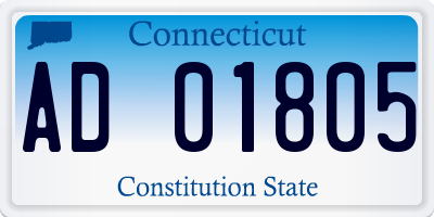 CT license plate AD01805