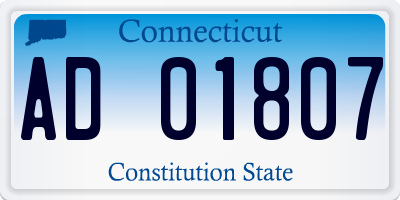 CT license plate AD01807