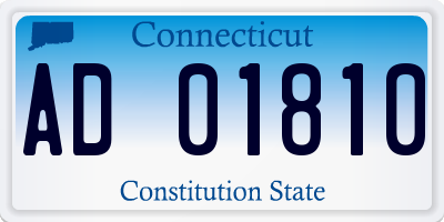 CT license plate AD01810