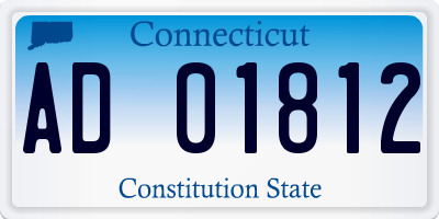 CT license plate AD01812