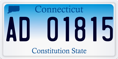 CT license plate AD01815