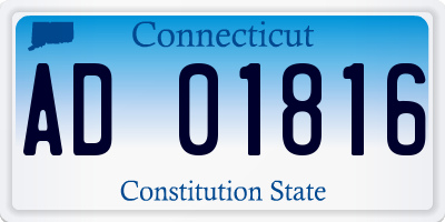 CT license plate AD01816