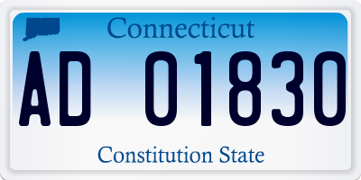 CT license plate AD01830
