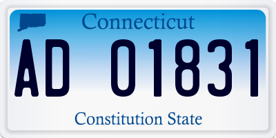 CT license plate AD01831