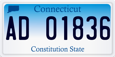 CT license plate AD01836