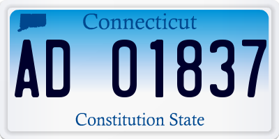 CT license plate AD01837