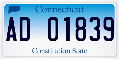 CT license plate AD01839