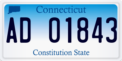 CT license plate AD01843