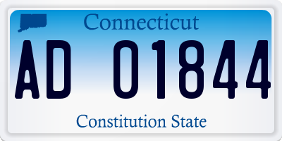 CT license plate AD01844