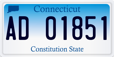 CT license plate AD01851