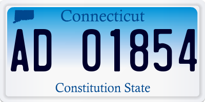 CT license plate AD01854