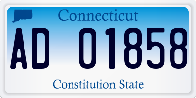 CT license plate AD01858