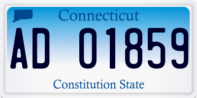 CT license plate AD01859