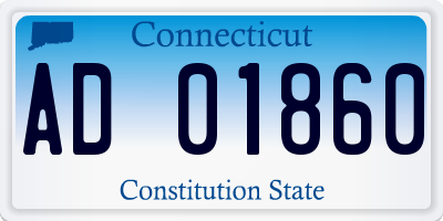 CT license plate AD01860