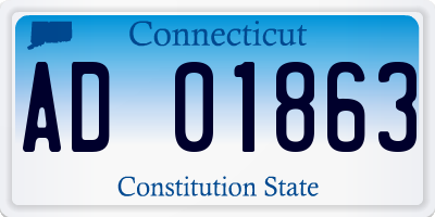 CT license plate AD01863