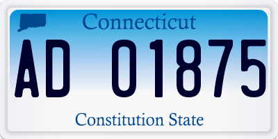 CT license plate AD01875