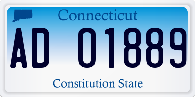 CT license plate AD01889