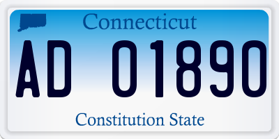 CT license plate AD01890
