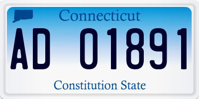 CT license plate AD01891