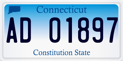 CT license plate AD01897