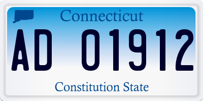 CT license plate AD01912
