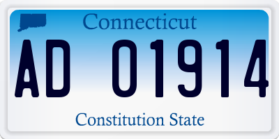 CT license plate AD01914