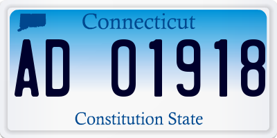 CT license plate AD01918