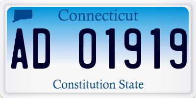 CT license plate AD01919