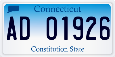 CT license plate AD01926