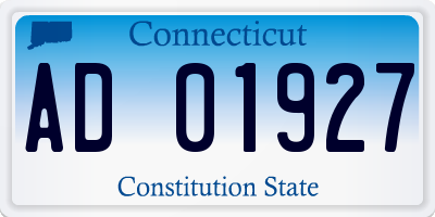CT license plate AD01927