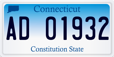 CT license plate AD01932