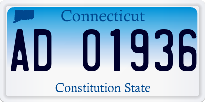 CT license plate AD01936