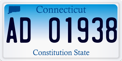 CT license plate AD01938