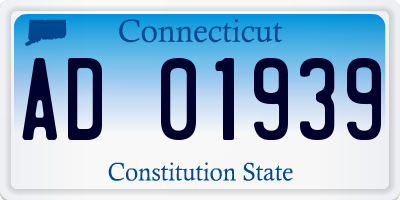 CT license plate AD01939