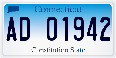 CT license plate AD01942