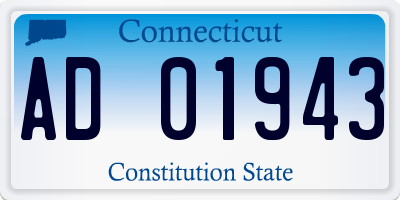 CT license plate AD01943
