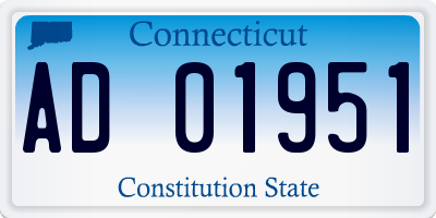 CT license plate AD01951