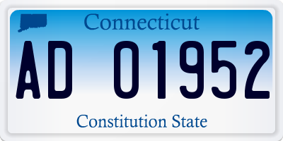 CT license plate AD01952