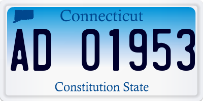 CT license plate AD01953