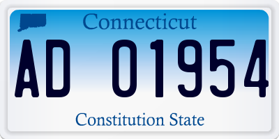 CT license plate AD01954