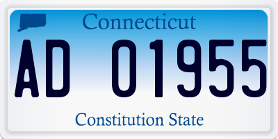 CT license plate AD01955