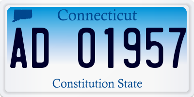 CT license plate AD01957