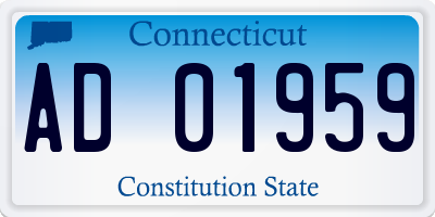 CT license plate AD01959