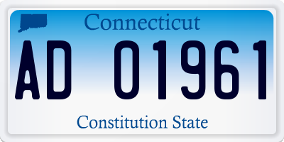 CT license plate AD01961