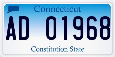 CT license plate AD01968