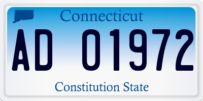 CT license plate AD01972